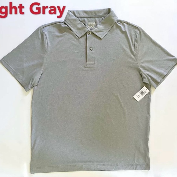 •Large• New Mens 32 Degree Cool 2 PACK Heather Purple/Grey Soft Polo Shirts - Picture 9 of 11